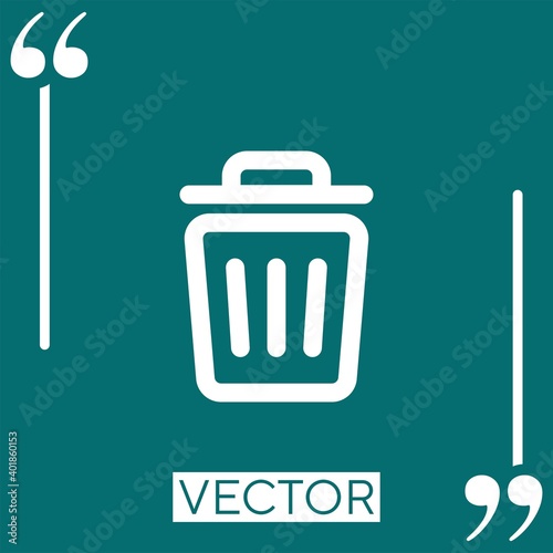 recycle bin Linear icon. Editable stroke line