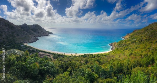 view of a island beach shore panoramic