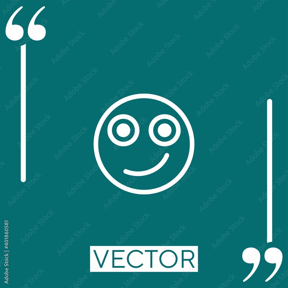smiling vector icon Linear icon. Editable stroke line smiling vector icon Linear icon. Editable stroke line