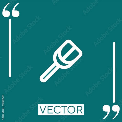 slotted turner outline Linear icon. Editable stroke line