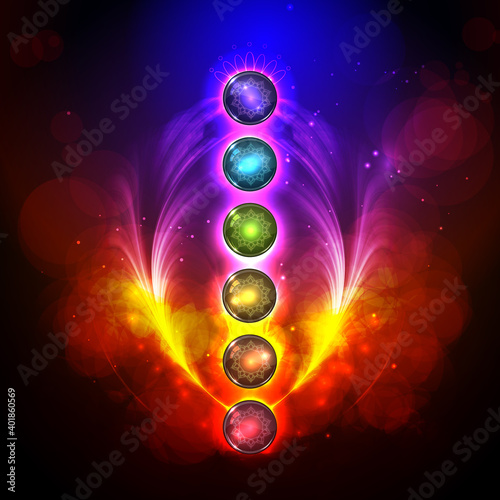 Aura and chakra, meditation.