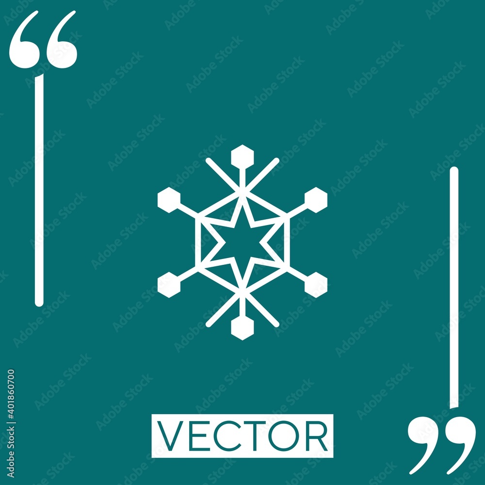 snowflake vector icon Linear icon. Editable stroke line snowflake vector icon Linear icon. Editable stroke line