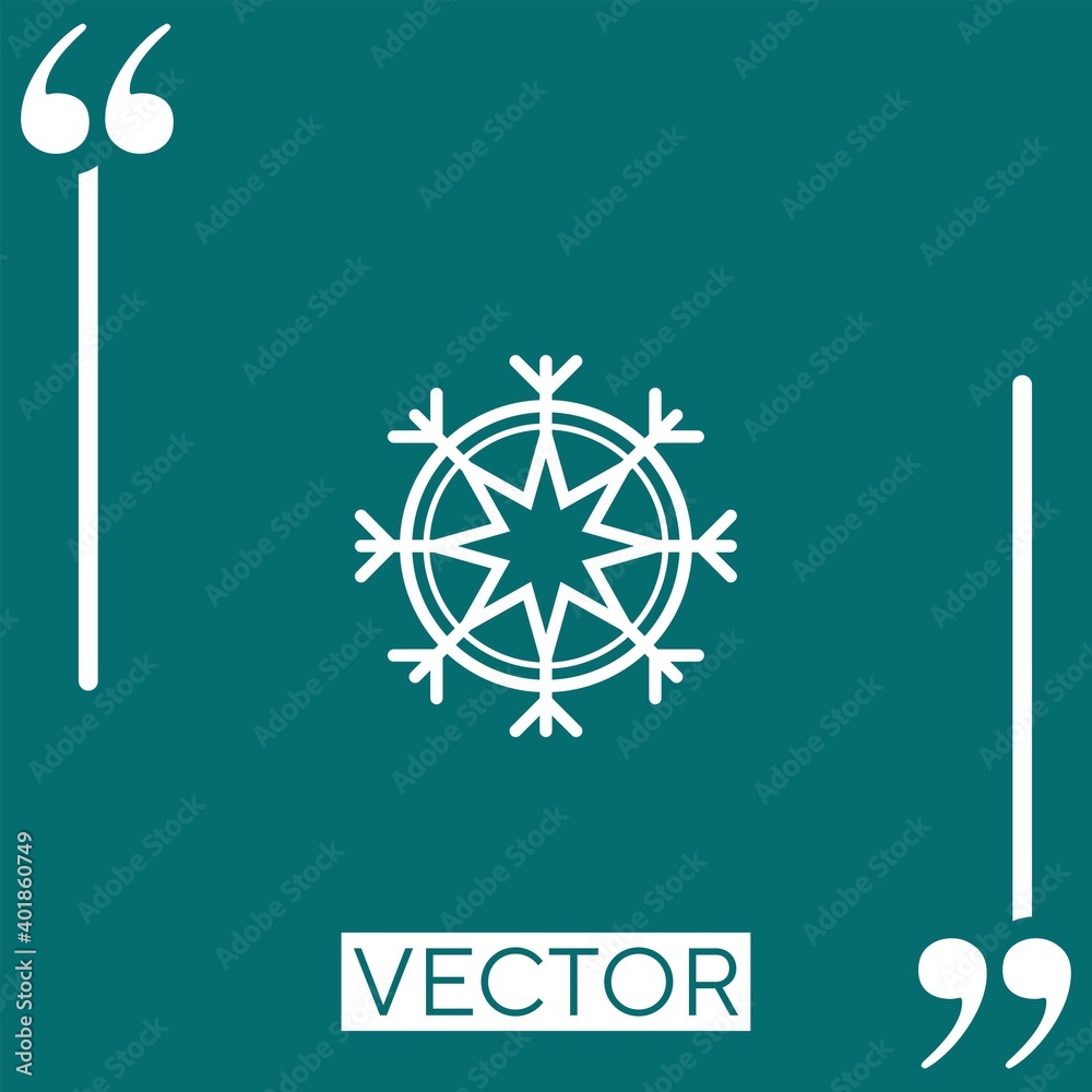 snowflake vector icon Linear icon. Editable stroke line snowflake vector icon Linear icon. Editable stroke line