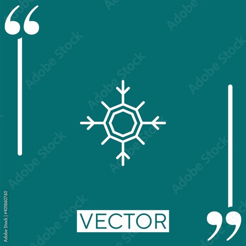 snowflake vector icon Linear icon. Editable stroke line