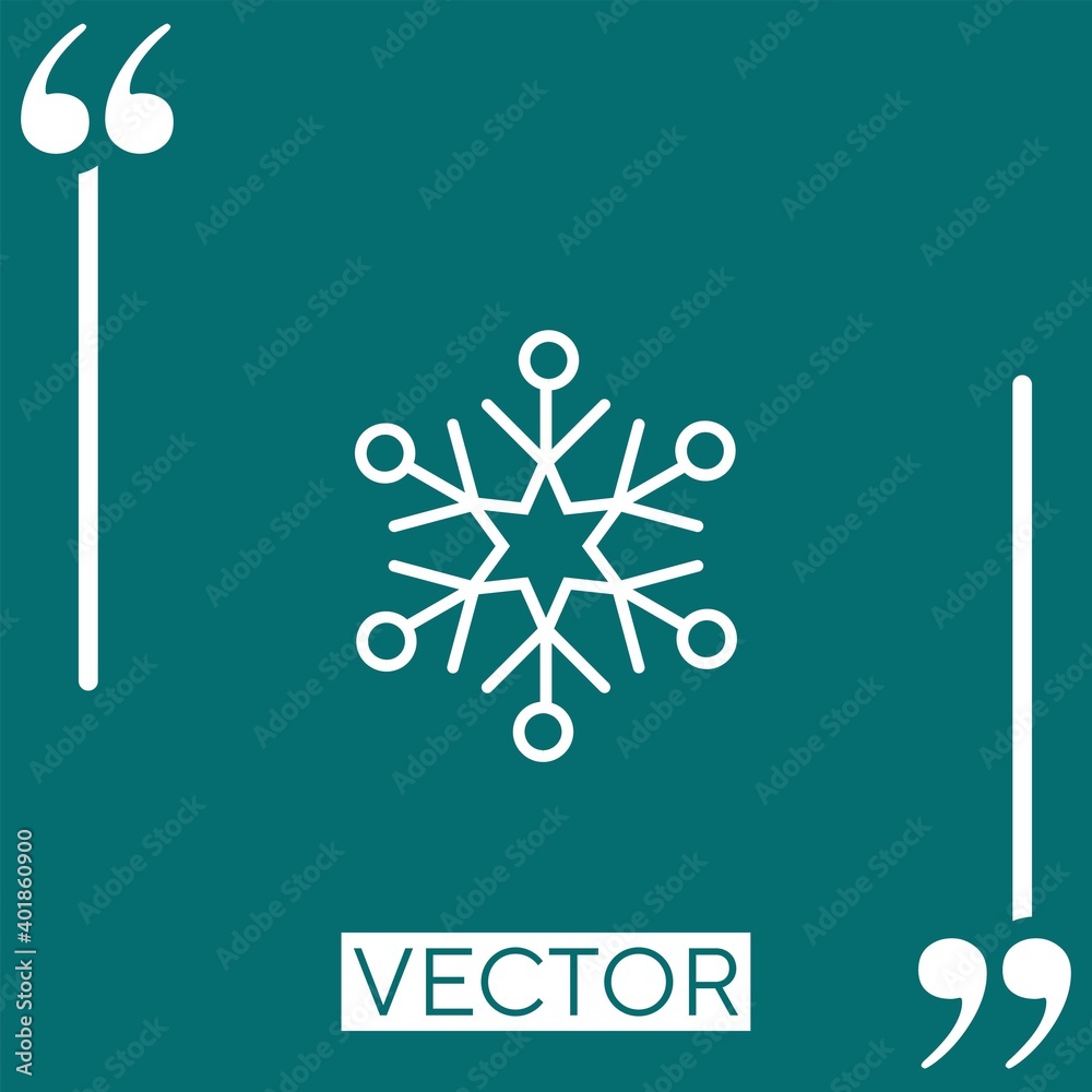 snowflake vector icon Linear icon. Editable stroke line snowflake vector icon Linear icon. Editable stroke line