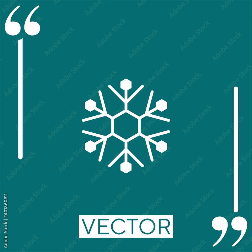 snowflake vector icon Linear icon. Editable stroke line snowflake vector icon Linear icon. Editable stroke line