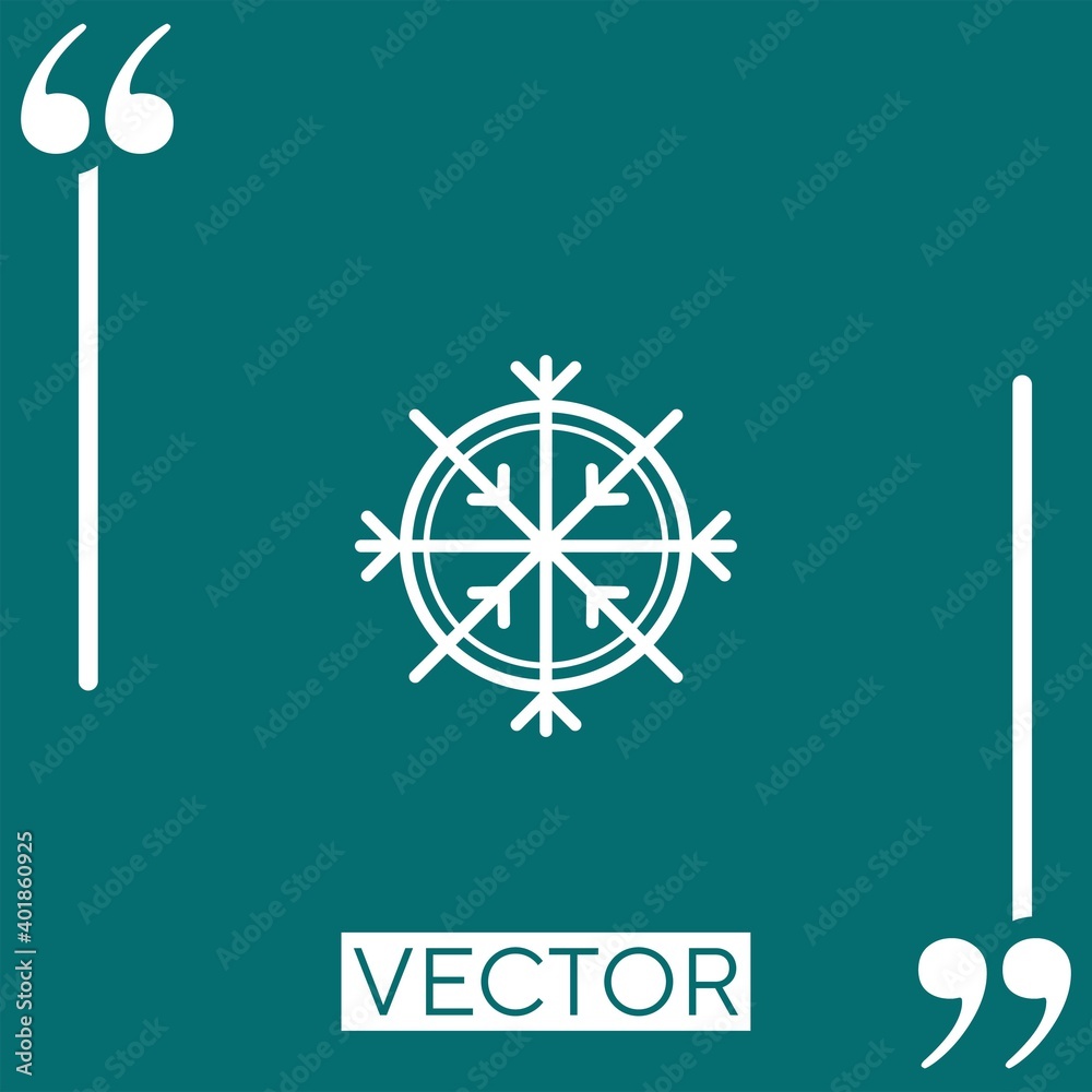 snowflake vector icon Linear icon. Editable stroke line snowflake vector icon Linear icon. Editable stroke line