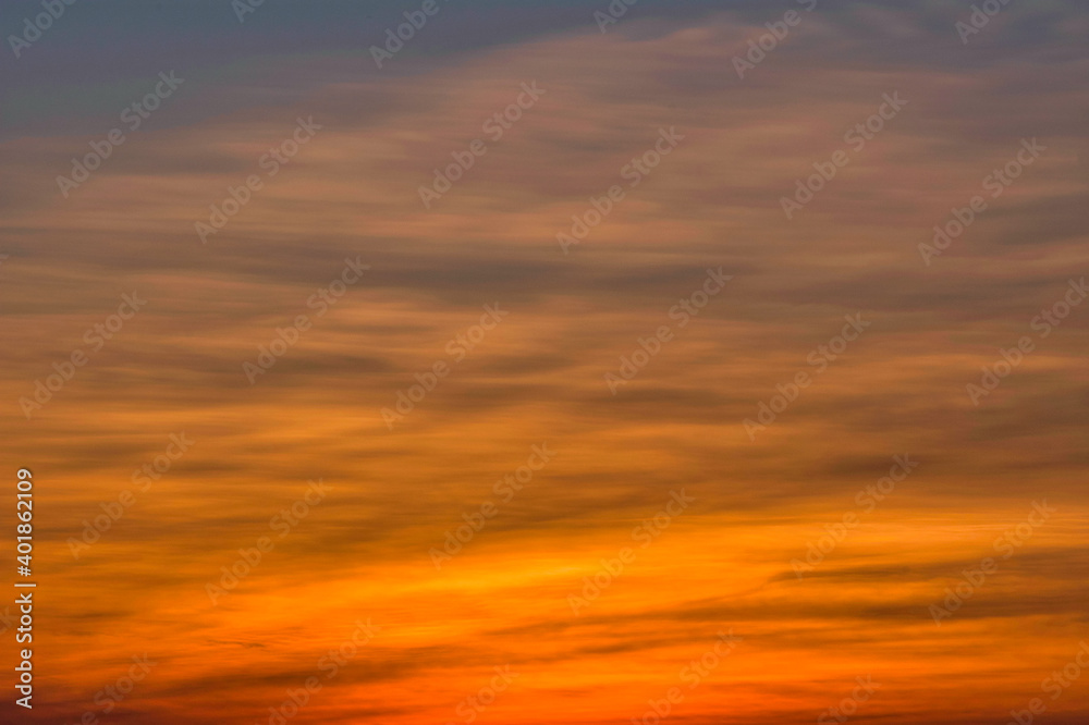 Sunset as a background for further graphic works.