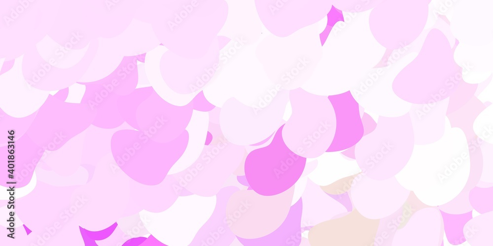 Light pink, green vector template with abstract forms.