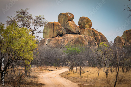 boulders of matobo national park, zimbabwe photo