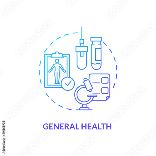 General health concept icon. Top testing category idea thin line illustration. Annual health visit. Monitoring circulatory diseases and diabetes risks. Vector isolated outline RGB color drawing