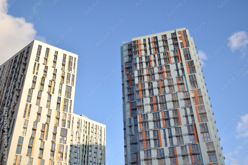 Fototapeta premium modern office building with sky