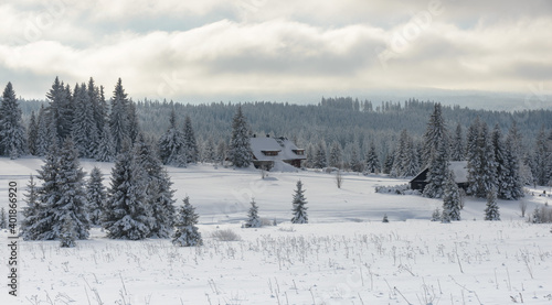 winter in Sumava National Park, Filipova Hut, Czechia © Josef