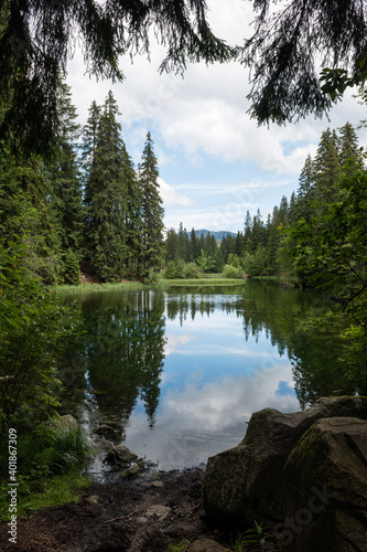 Vrbicke pleso tarn in Low Tatras mountais, Slovakia