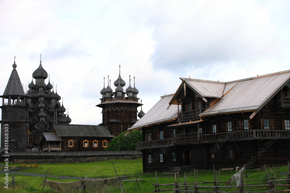 wooden churches in the open air reserve kizhi russia wooden churches in the open air reserve kizhi russia