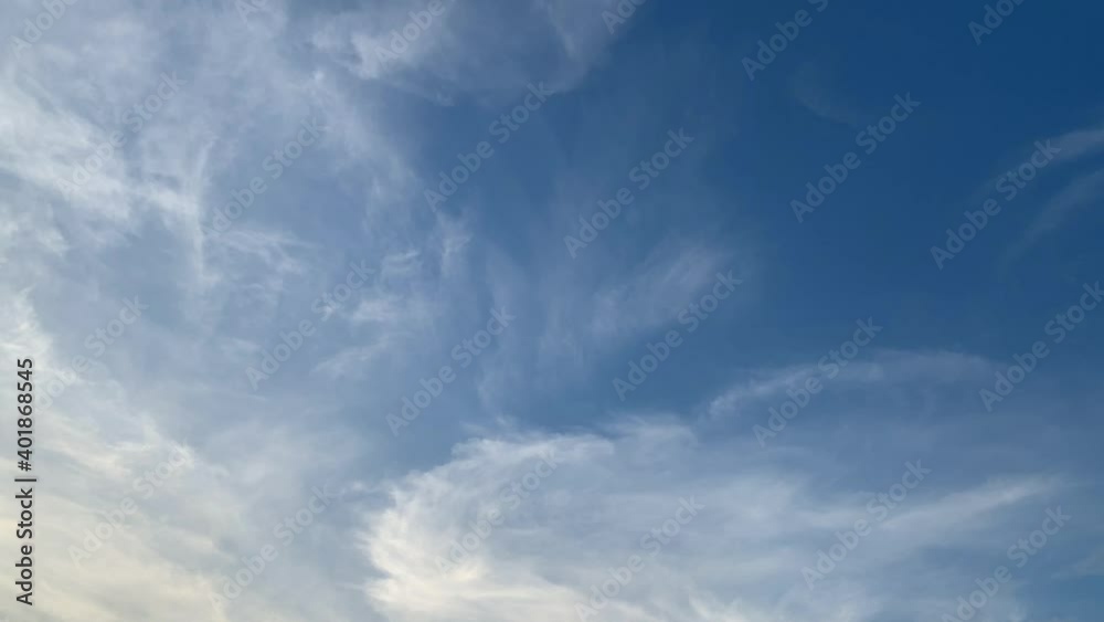 blue sky with white clouds on a summer day drone shooting