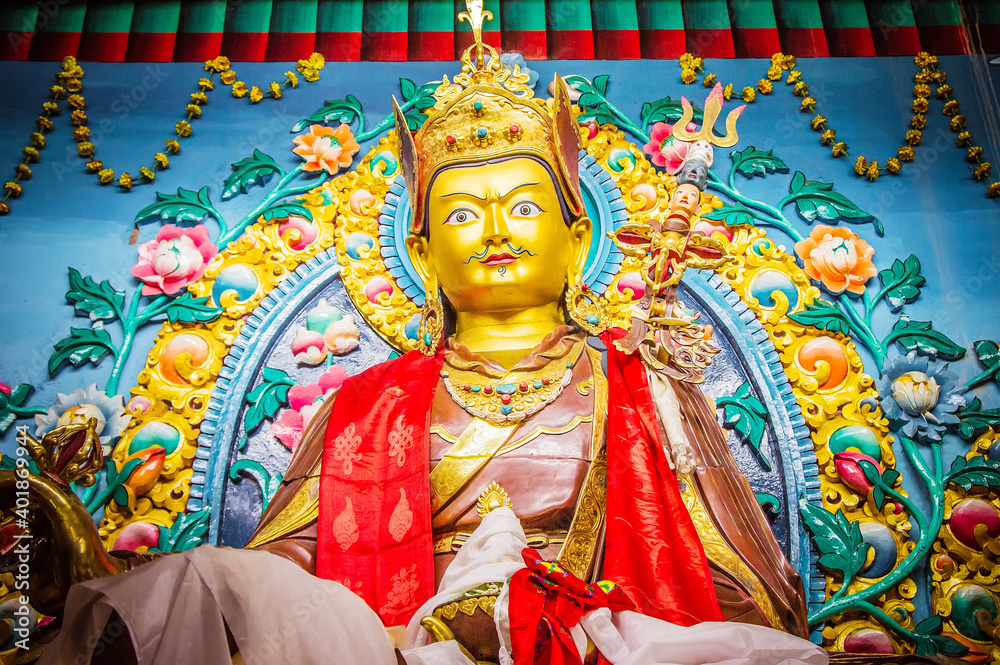 Padmasambhava, statue of buddha, North India, Ladakh and Kashmir, Zanskar, Tibet and the Tibetan plateau