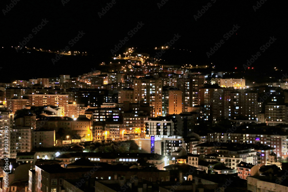 Night view of Bilbao