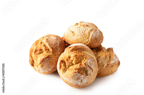 bread rolls isolated on a white background © Vaceslav Romanov