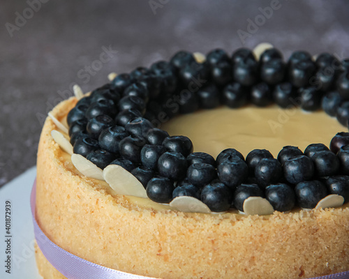 delicious cake with berries
