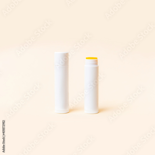 Принти на полотні Natural lip balm packaging mock-up.  Zero waste concept