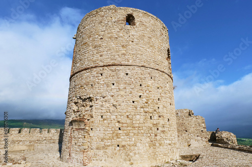tower of the medieval castle of jimena de la frontera photo