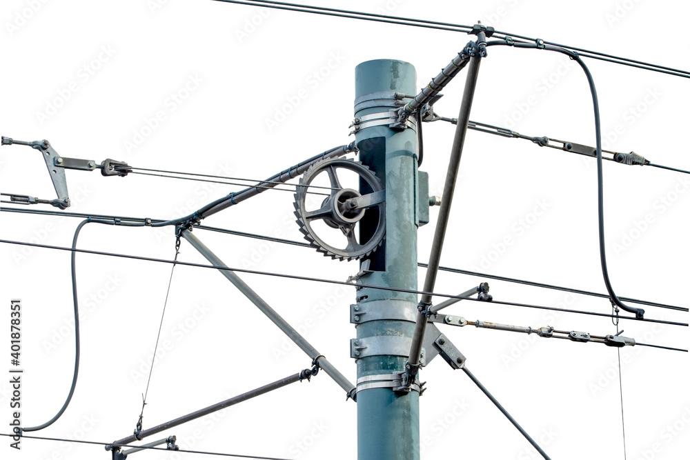 Electric train , tram, trolley pole railway electrification system. Electric train , tram, trolley pole railway electrification system.