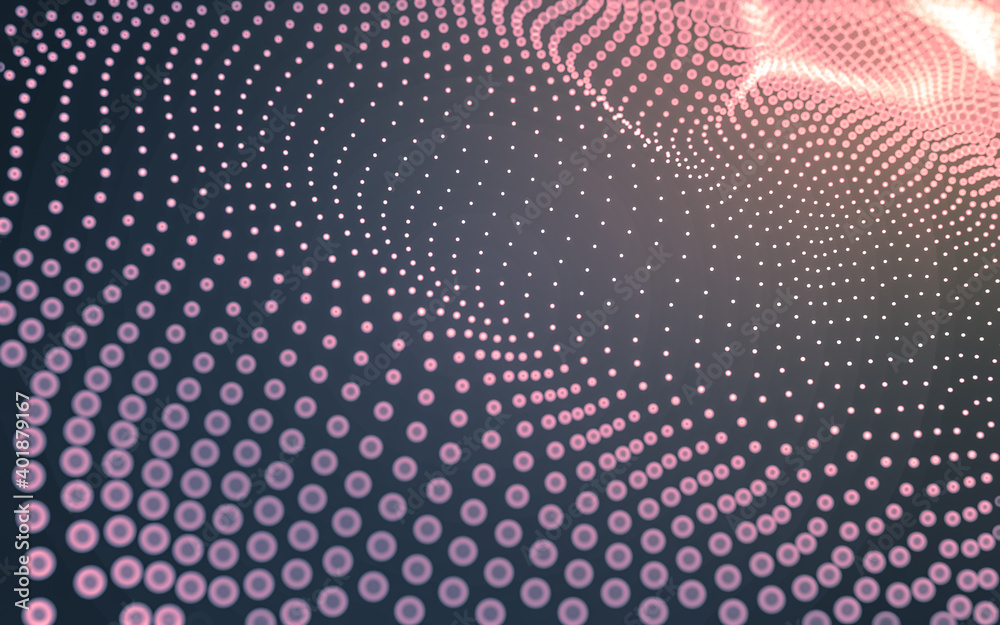 Obraz premium Abstract background. Molecules technology with polygonal shapes, connecting dots and lines. Connection structure. Big data visualization.