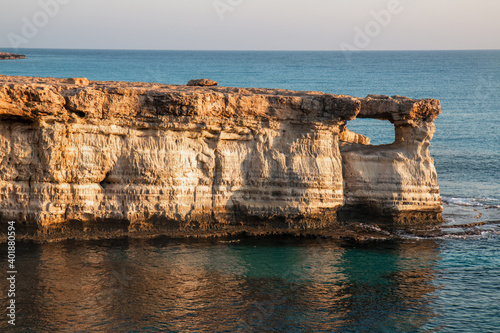 
beautiful rocks and water in the Mediterranean sea