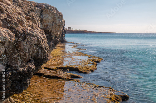 
beautiful rocks and water in the Mediterranean sea