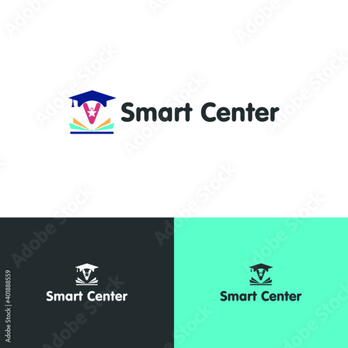 Free Download Education and academy letter V logo concept with opened book, star, and graduation cap. Course and training logo style vector template - GFXLoad
