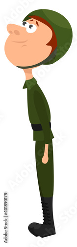 Watching the sky, illustration, vector on a white background.