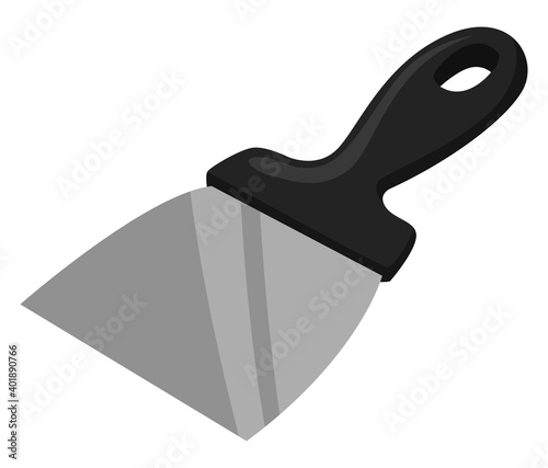 Small putty knife, illustration, vector on a white background.