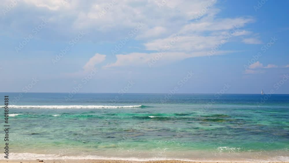 Tropical beautiful landscape of sea ocean around sand with white cloud blue sky for nature background
Tropical beautiful landscape of sea ocean around sand with white cloud blue sky for nature background
