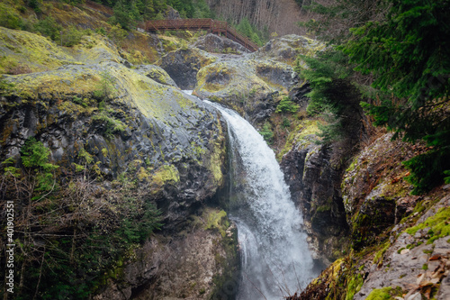 A waterfall in Lava Canyon trail, Stevenson photo