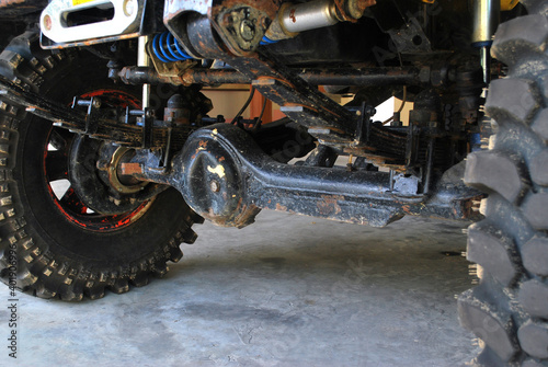 The lower compartment of the car 4 wd.