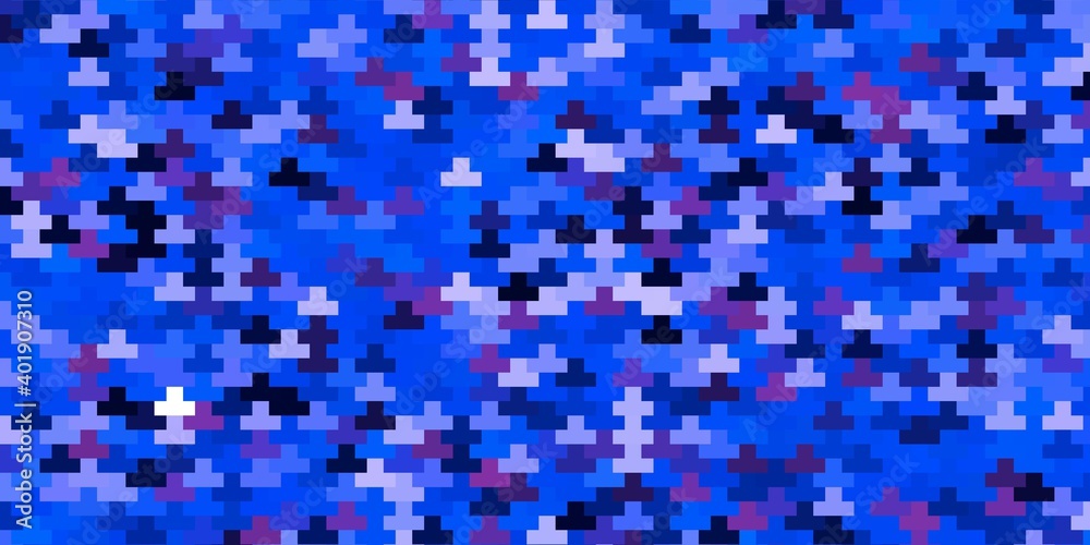 Fototapeta premium Dark Pink, Blue vector backdrop with rectangles.