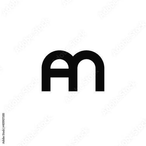 simple an am logo design
