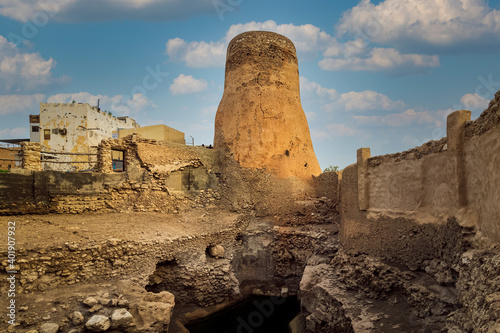 Tarout Castle, Qatif, Saudi Arabia in blue sky background. photo