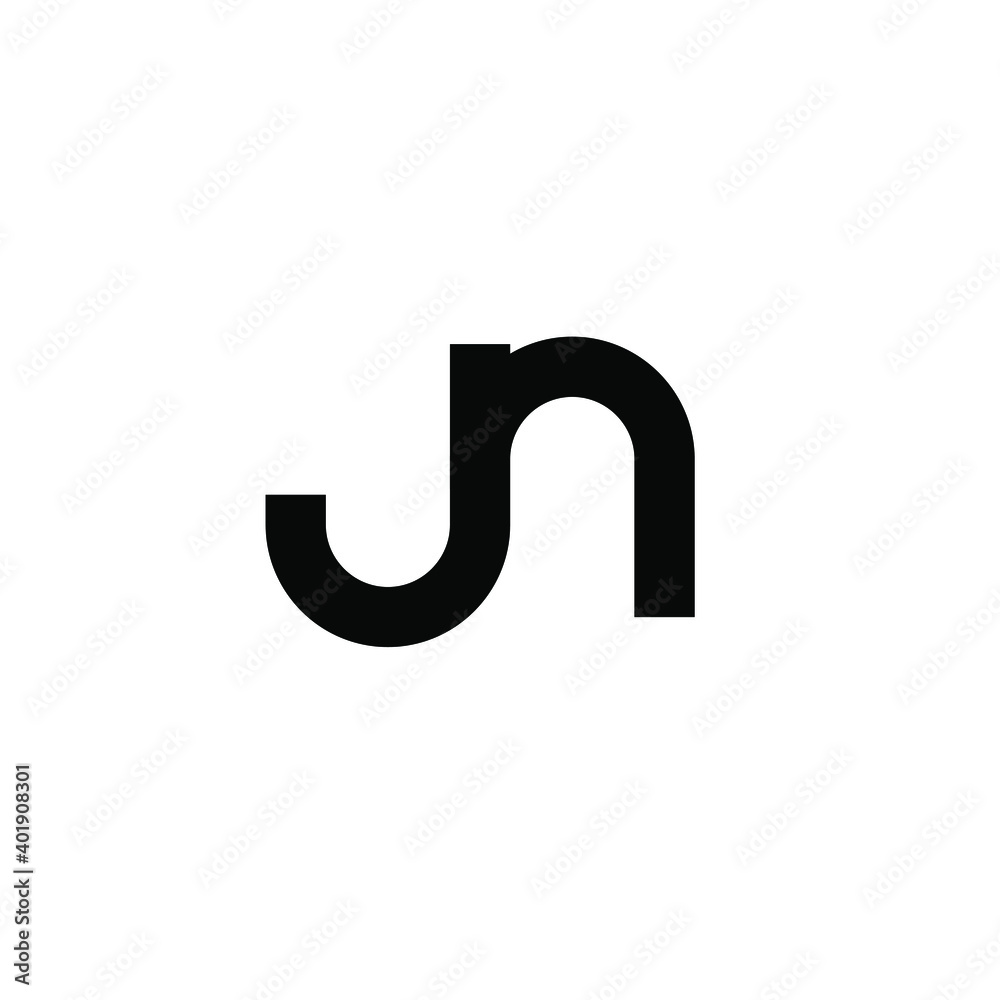 Fototapeta premium simple j n logo design