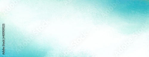 Blue corner design on white background, soft gradient colors and abstract cloudy texture