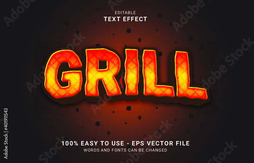 editable grill text effect