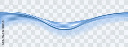 Water surface slightly splashing realistic vector illustration isolated.