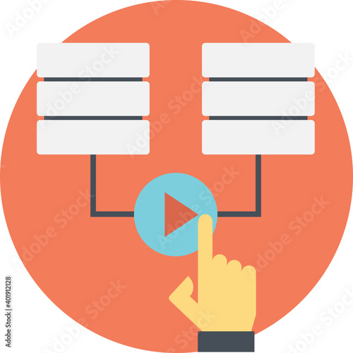 Click Installer Flat Icon