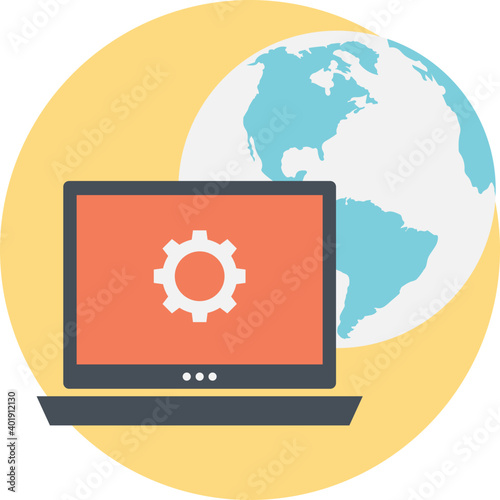 DNS Management Flat Icon