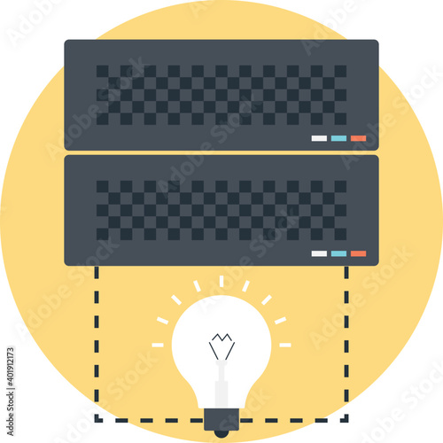 Server Solutions Flat Icon