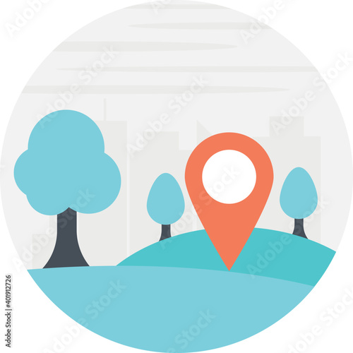 Forest Navigation Flat Icon