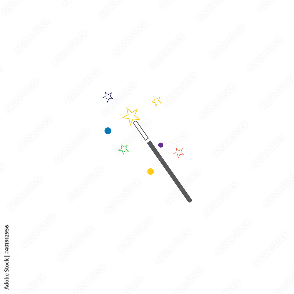 Wand magic stick Logo Template vector symbol Wand magic stick Logo Template vector symbol