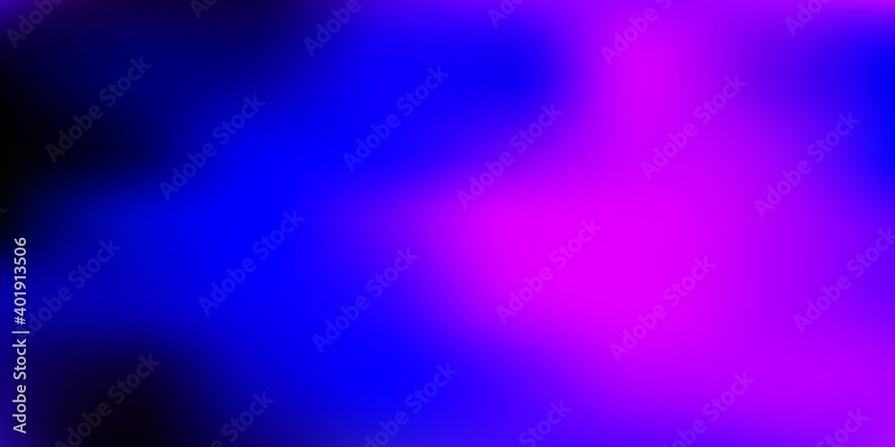 Dark purple, pink vector abstract blur layout.