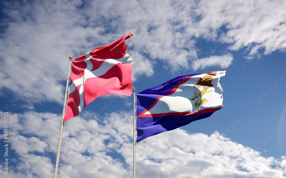 Flags of Denmark and American Samoa. Flags of Denmark and American Samoa.